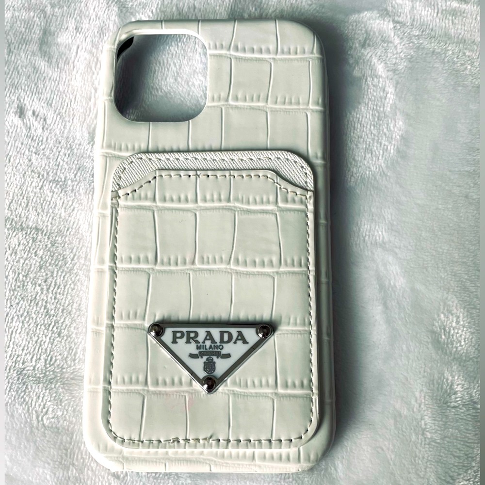Prada iPhone 14 Cover - White